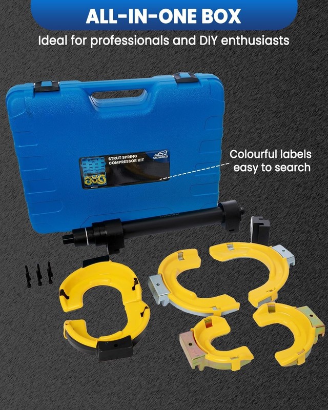 SIXIWANZI Universal Spring Compressor Tool, Heavy Duty Coil Spring... gallery
