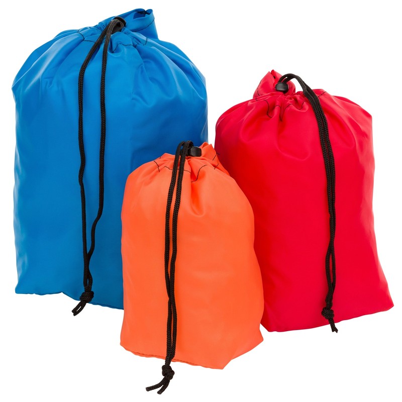 Outdoor Products Ditty Bag 3 pack Stuff Bag, 16.2 L, Assorted,Unisex,Drawstring 