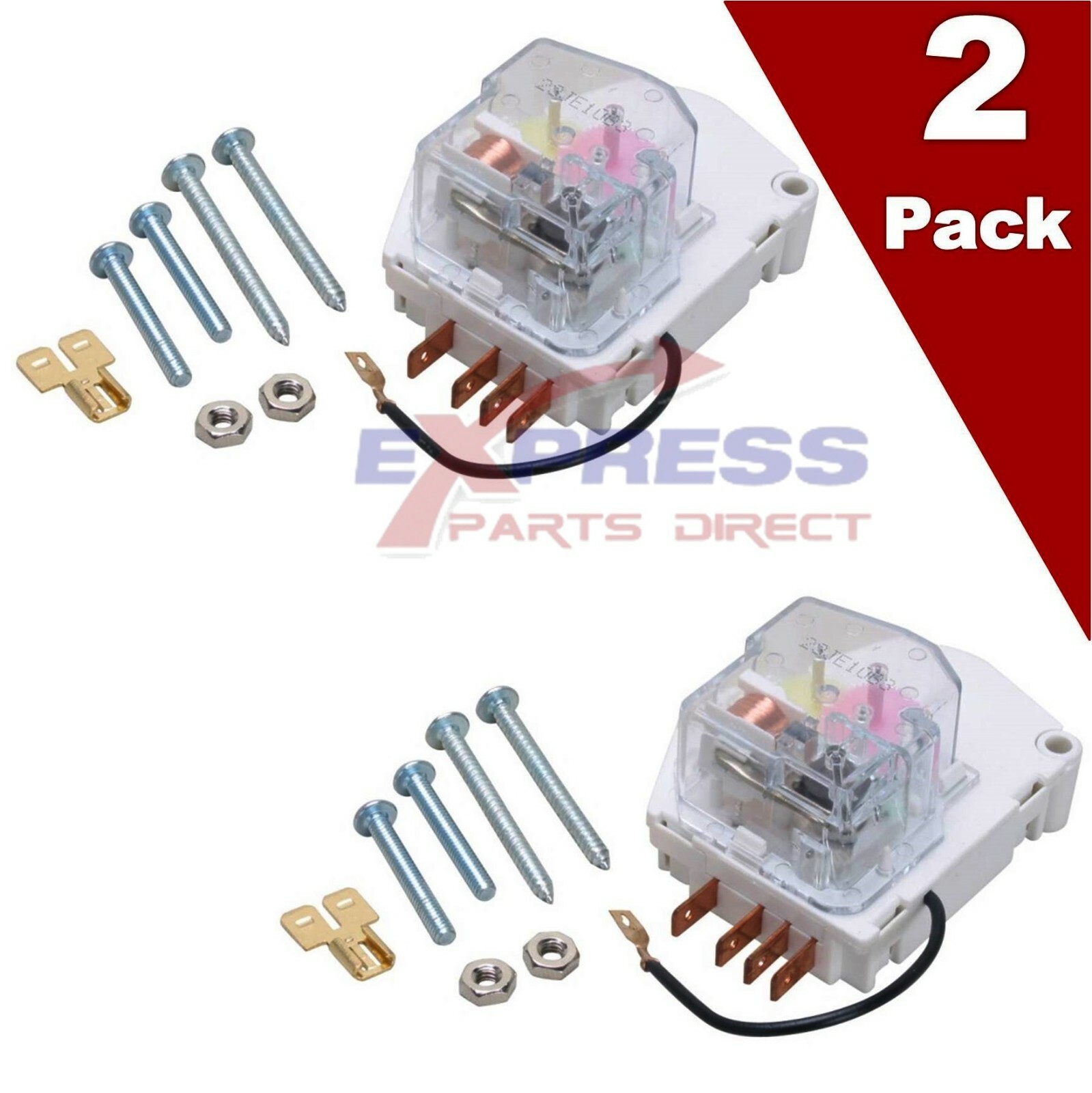 (2 Pack) W10822278 Refrigerator Defrost Timer for Whirlpool, Kenmore 482493 gallery
