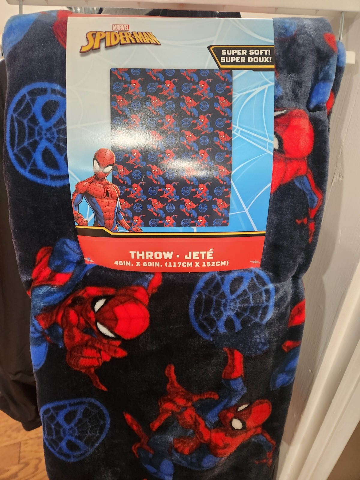 MARVEL SPIDER-MAN SUPER SOFT THROW JETE 40IN X60IN NWT 100% POLYESTER JAY FRANCO gallery