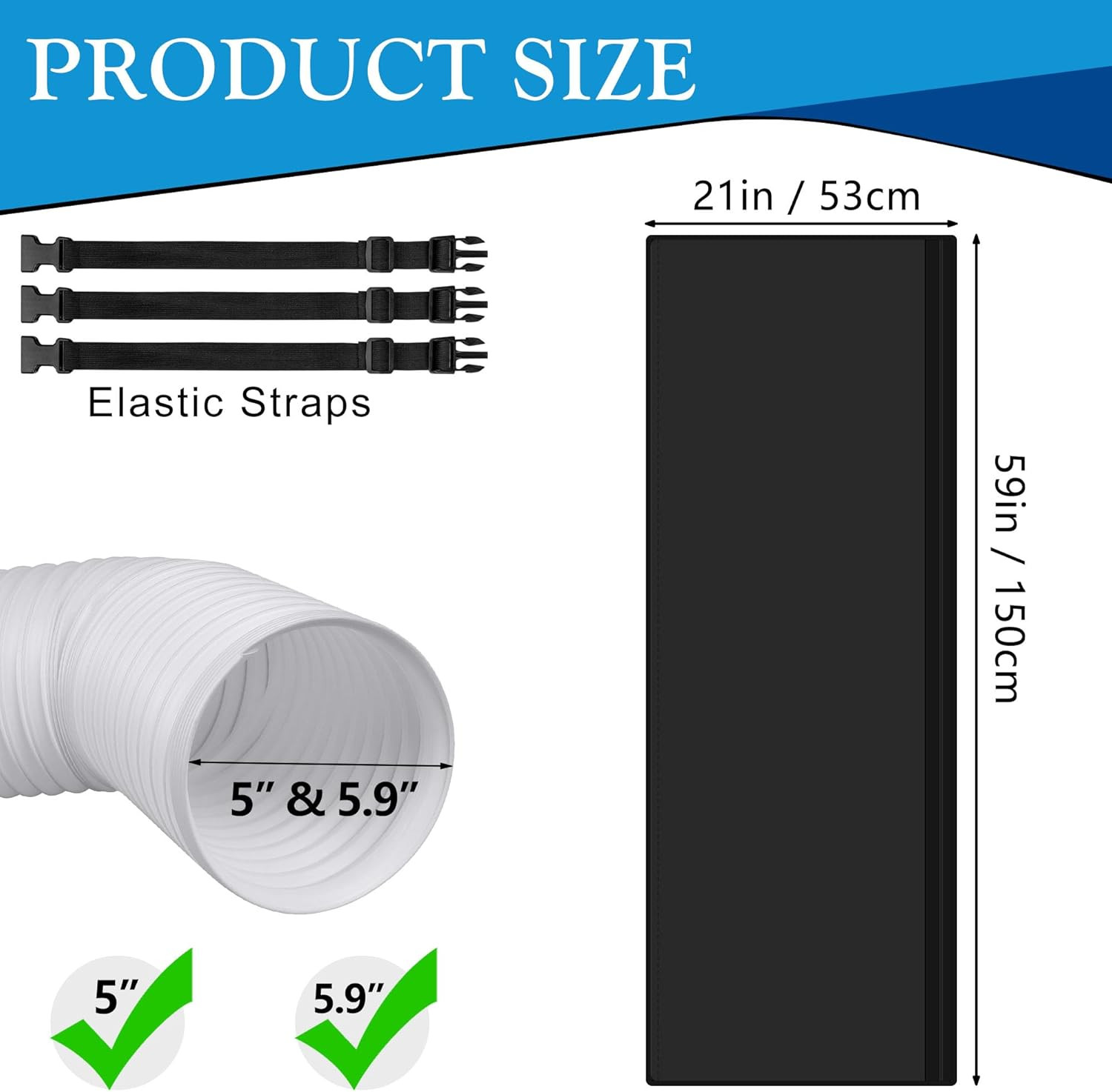 Portable AC Hose Insulation Sleeve,Portable Air Conditioner Hose Cover Wrap,Fits gallery