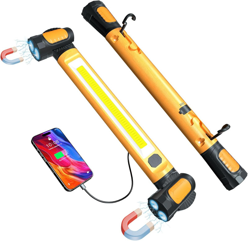 Work Light for Mechanic,3200Lm LED Work Lights,5400Mah Rechargeable Magnetic Lig gallery