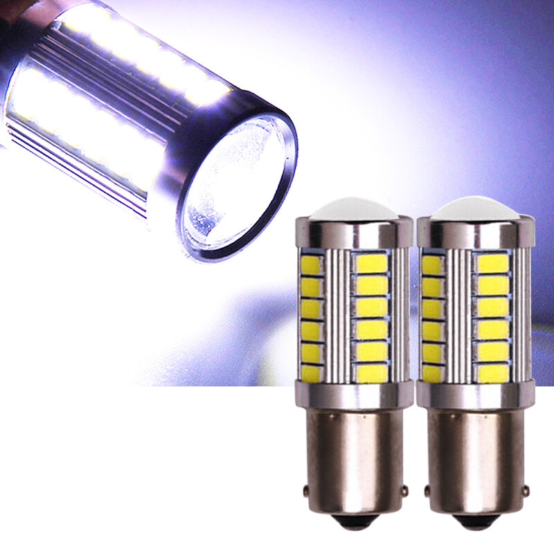 2 Bright LED headlight bulbs for Deere E130 E140 E150 E160 E170 E180 6000K 1156 gallery