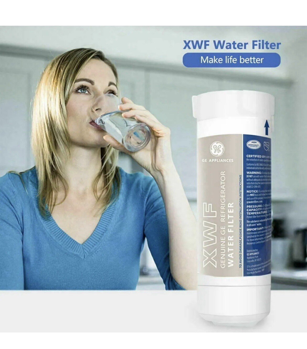 2Pack GE XWF Replacement XWF Appliances Refrigerator Water Filter (NOT XWFE) gallery