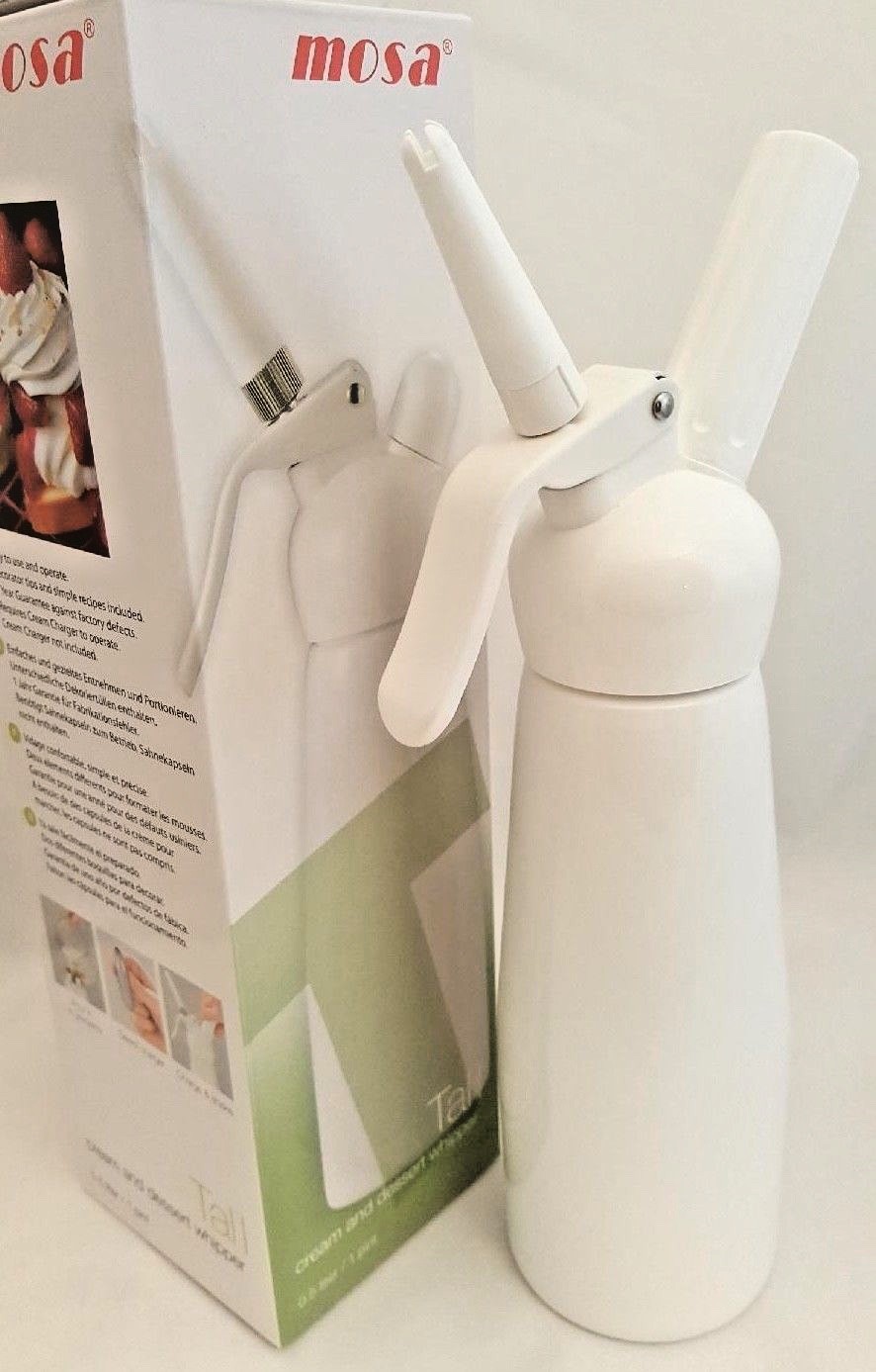 1 pint 500 ml Cream Whipper Dispenser Charger whip N White .5L DMOSA.5LW gallery
