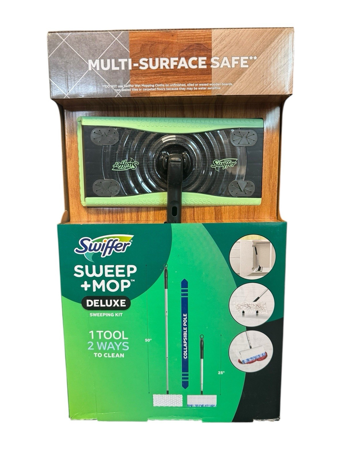 Swiffer Sweep + Mop Deluxe Sweeping Kit, 1 Sweeper + 30 Refills. New! gallery