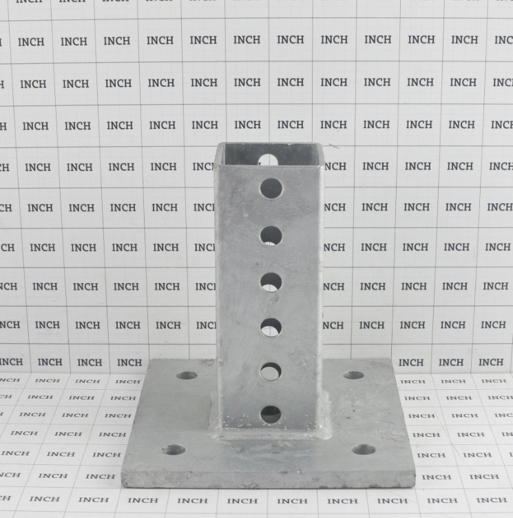 2" x 2" Square Sign Post Mounting Base (Galvanized Steel) gallery