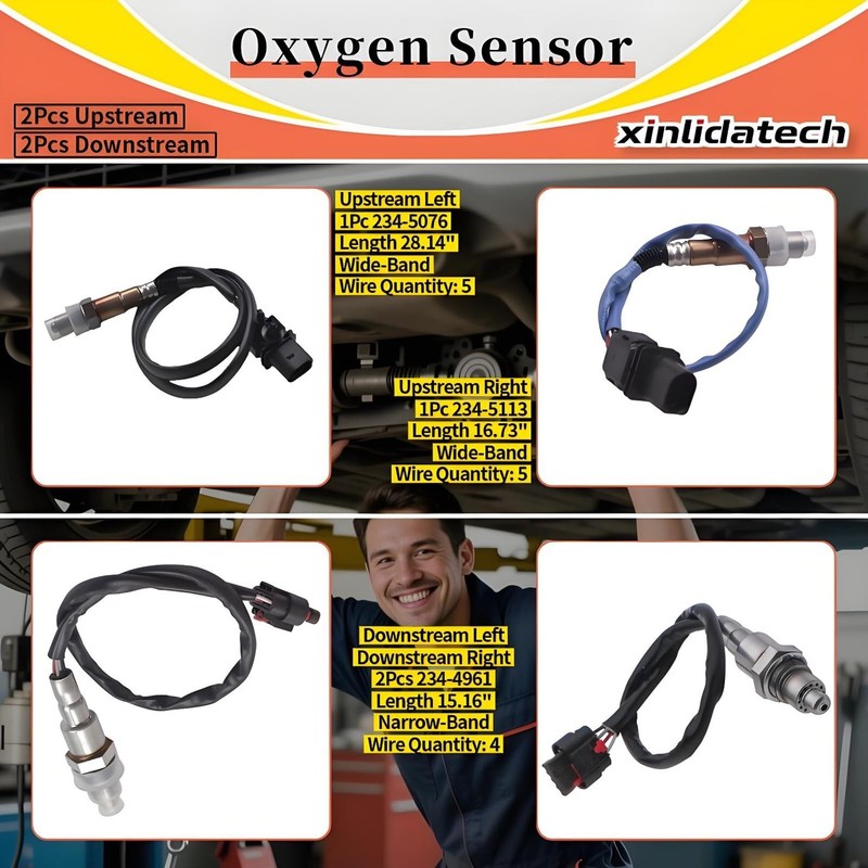 xinlidatech 4Pcs Oxygen O2 Sensor Fit for Ford F150 2015 2016 3.5L V6 gallery