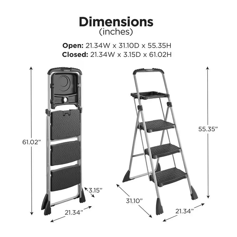 4 Ft. Steel Max Work Platform Ladder with 225 Lbs. Load Capacity gallery