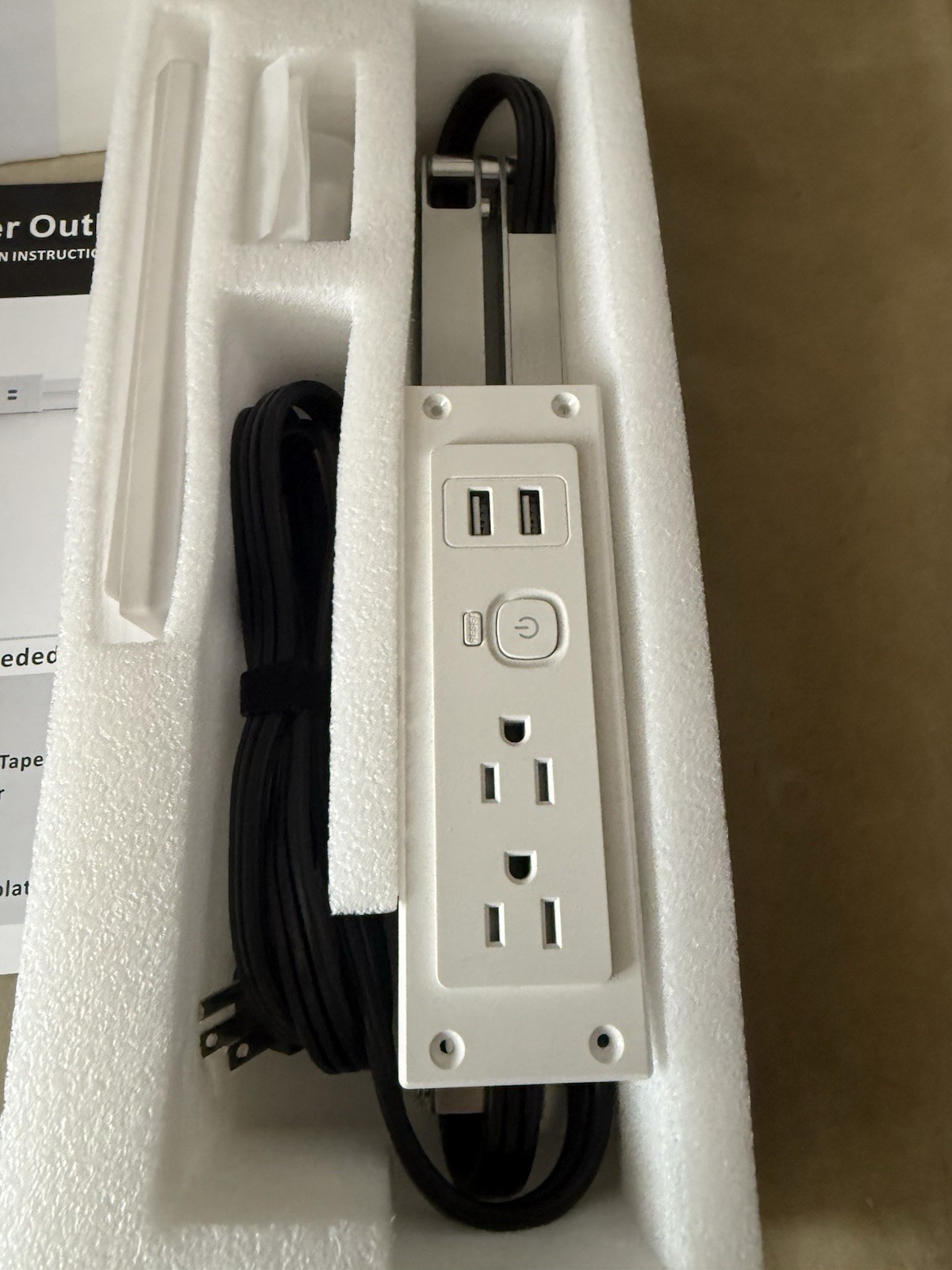 Drawer Outlet Kit QC18W Fast Charging Station Cabinet Strip - 2 AC Plugs & 2 USB gallery