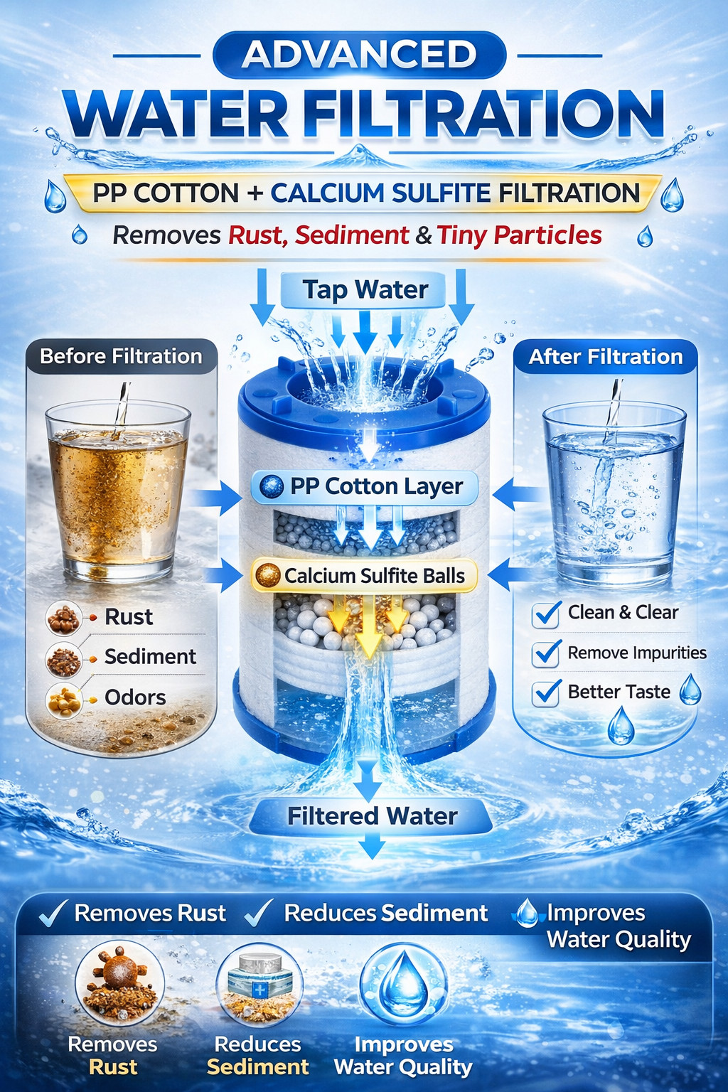 Faucet Water Filter Tap Filtration Kitchen Bathroom Sink Mounted Purifier System gallery