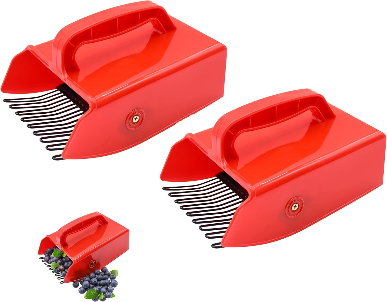 Berry Picker, 2 Pack Berry Pickers and Rakes with Metallic Comb and Ergonomic Ha gallery