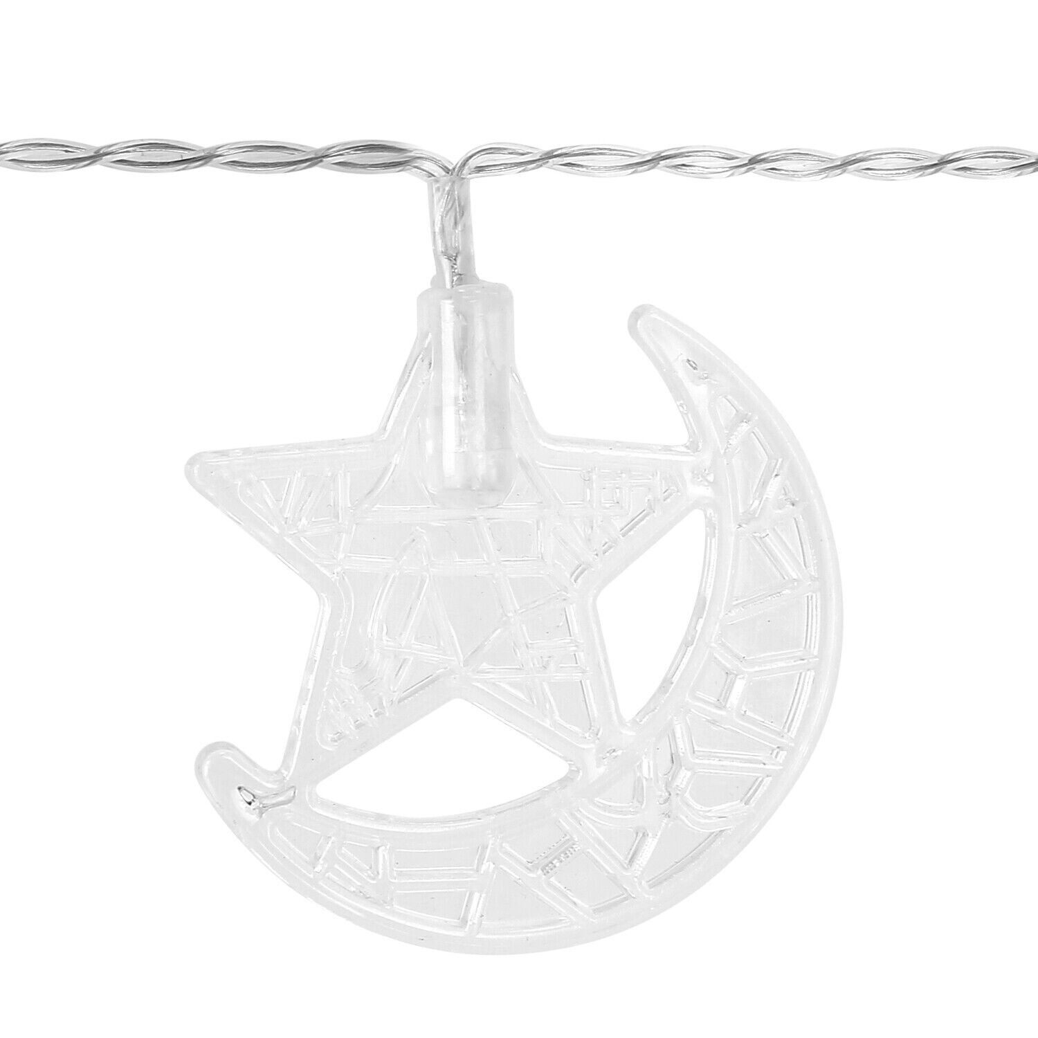 Moon Star String 30 Led 15FT Warm Lights Fairy Ramadan, Xmas, Wedding Decoration gallery