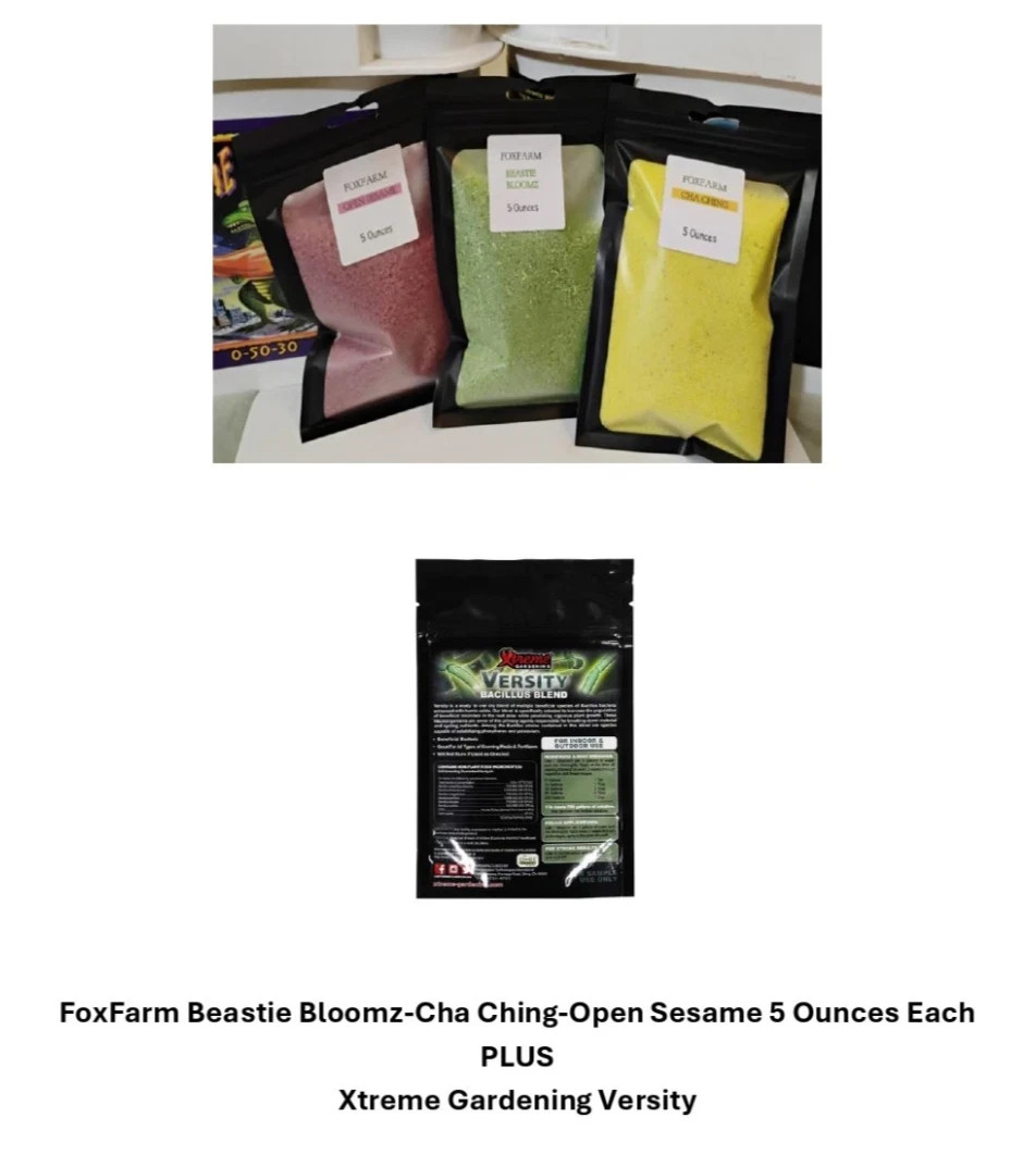 FoxFarm Nutrient Trio Open Sesame Cha Ching & Beastie Bloomz PLUS Xtreme Versity gallery