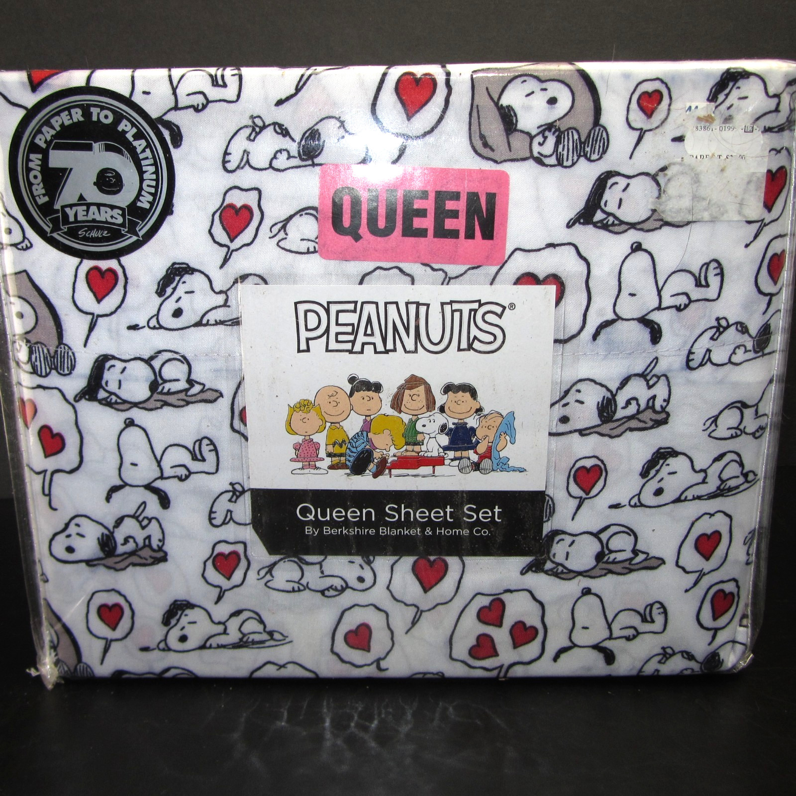 Peanuts Snoopy Bed Sheet Set Queen Size 4-pc Valentines Day Hearts Cartoon NEW gallery