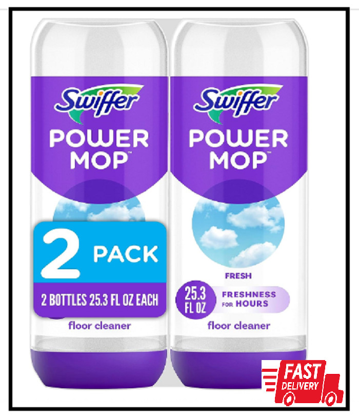 Swiffer Power Mop Floor Cleaning Solution Fresh Scent Floor Cleaner,25.3 oz, 2x. gallery