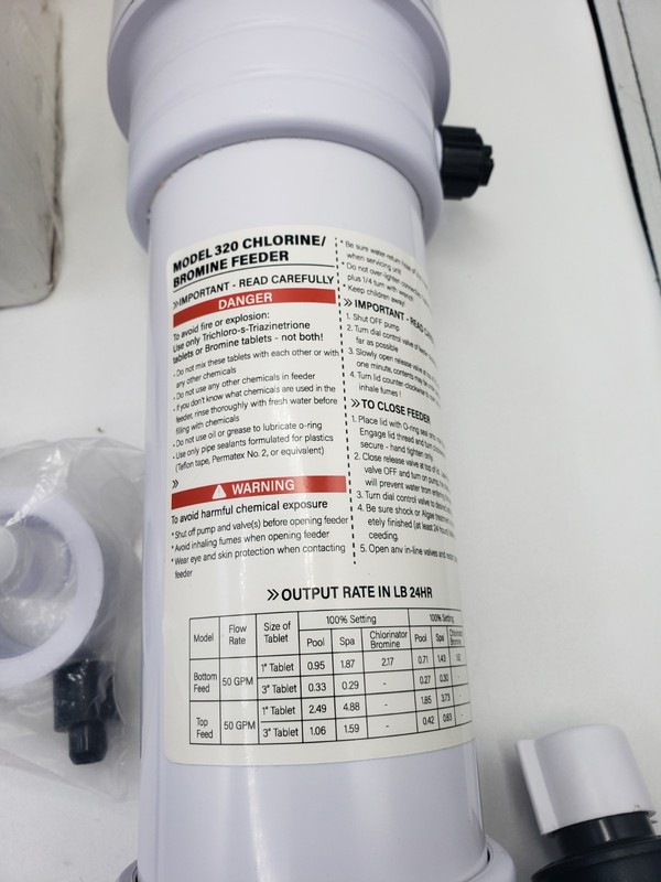 Vikua R171096 Automatic Chlorinator PENTAIR Rainbow 320 In-Line Bromine Feeder gallery