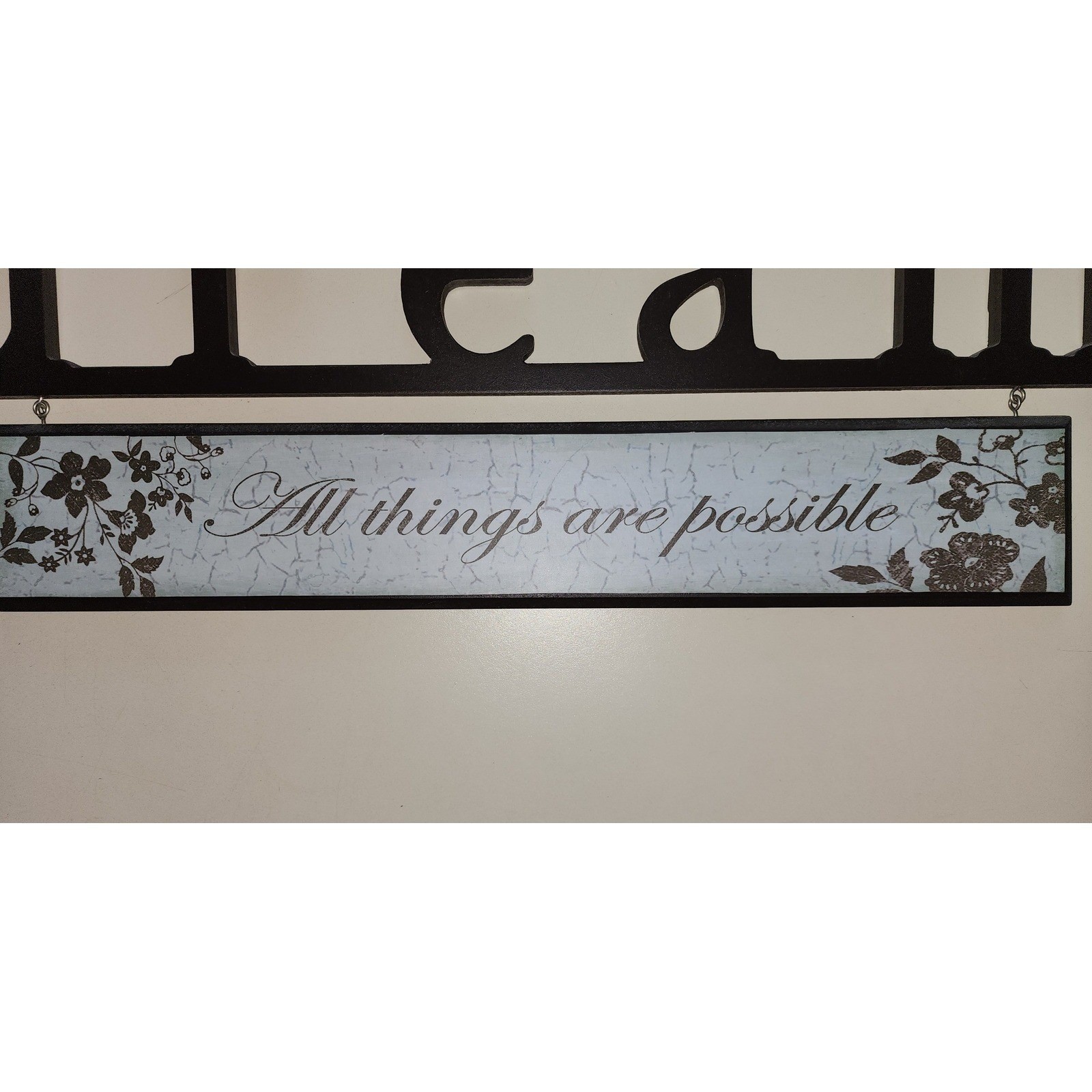 Unbranded Wall Decor Brown and Blue All Things Are Possible Decor gallery