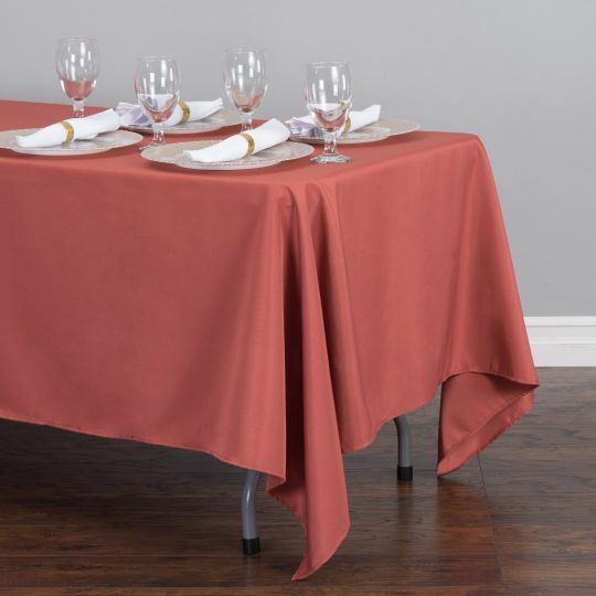 1/10 Pk 70 X120 in. Rectangular Polyester Tablecloth Wedding Party Event Banquet gallery