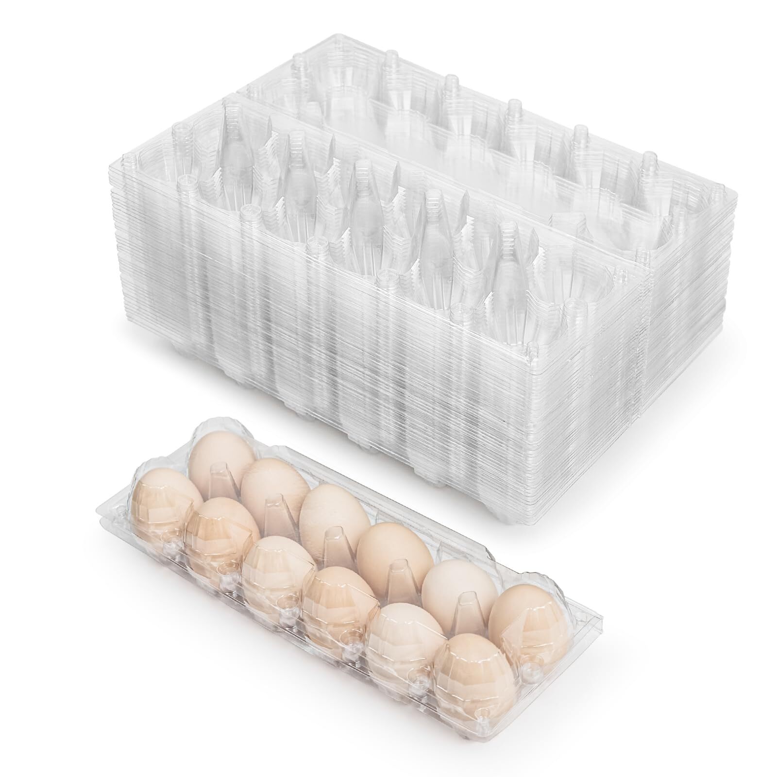 48 Pack Egg Cartons Cheap Bulk 12 Count 1 Dozen Clear Empty Chicken Egg Carto... gallery