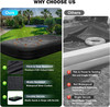 Rectangle Inflatable Pool Cover, Fits 103" L X 69" W Blow up Pool Cover with Ela gallery