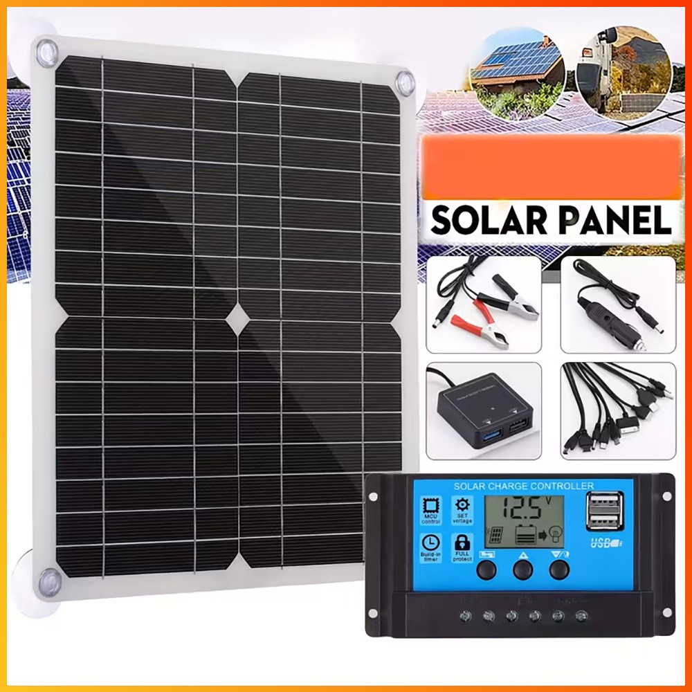200 Watts Solar Panel Kit 12V 100A Battery Charger with Controller Caravan Boat gallery