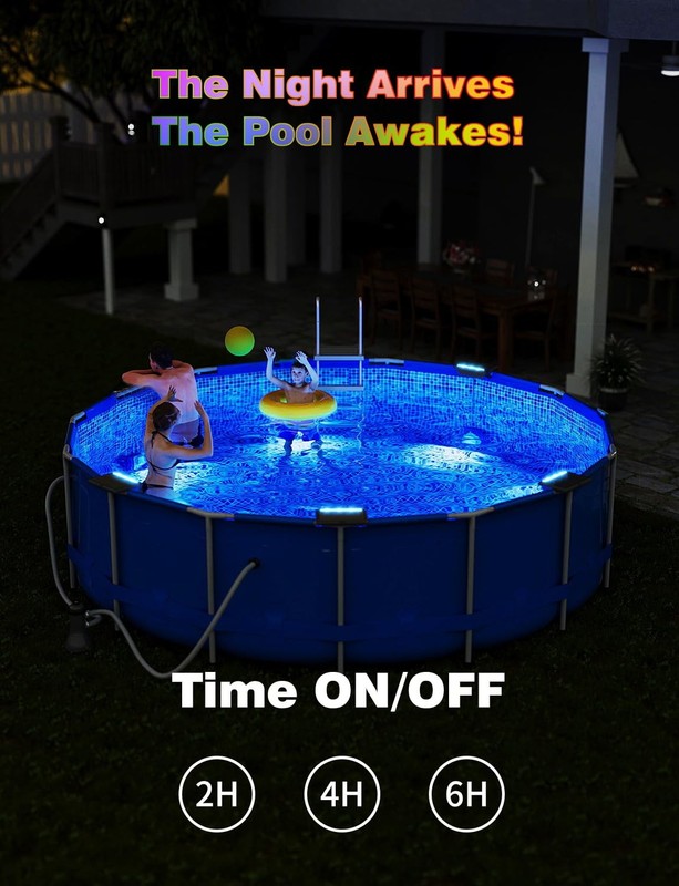 Solar Pool Lights, Solar Powered LED Lights with Remote IP68 Waterproof, Swim... gallery