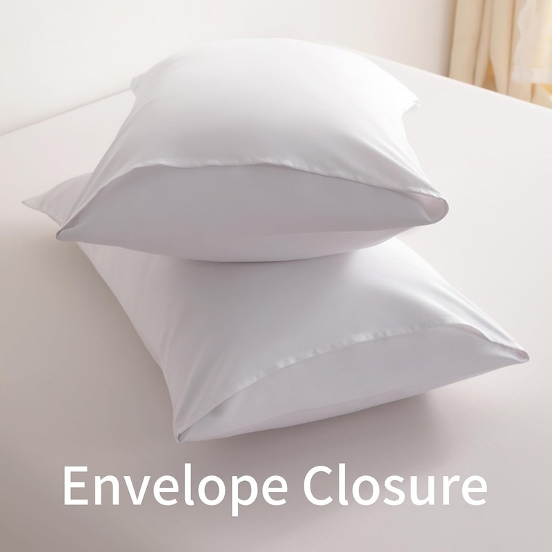 Standard Queen Size Pillowcase Set - 400 Thread Count, 100% Cotton Sateen, Set gallery