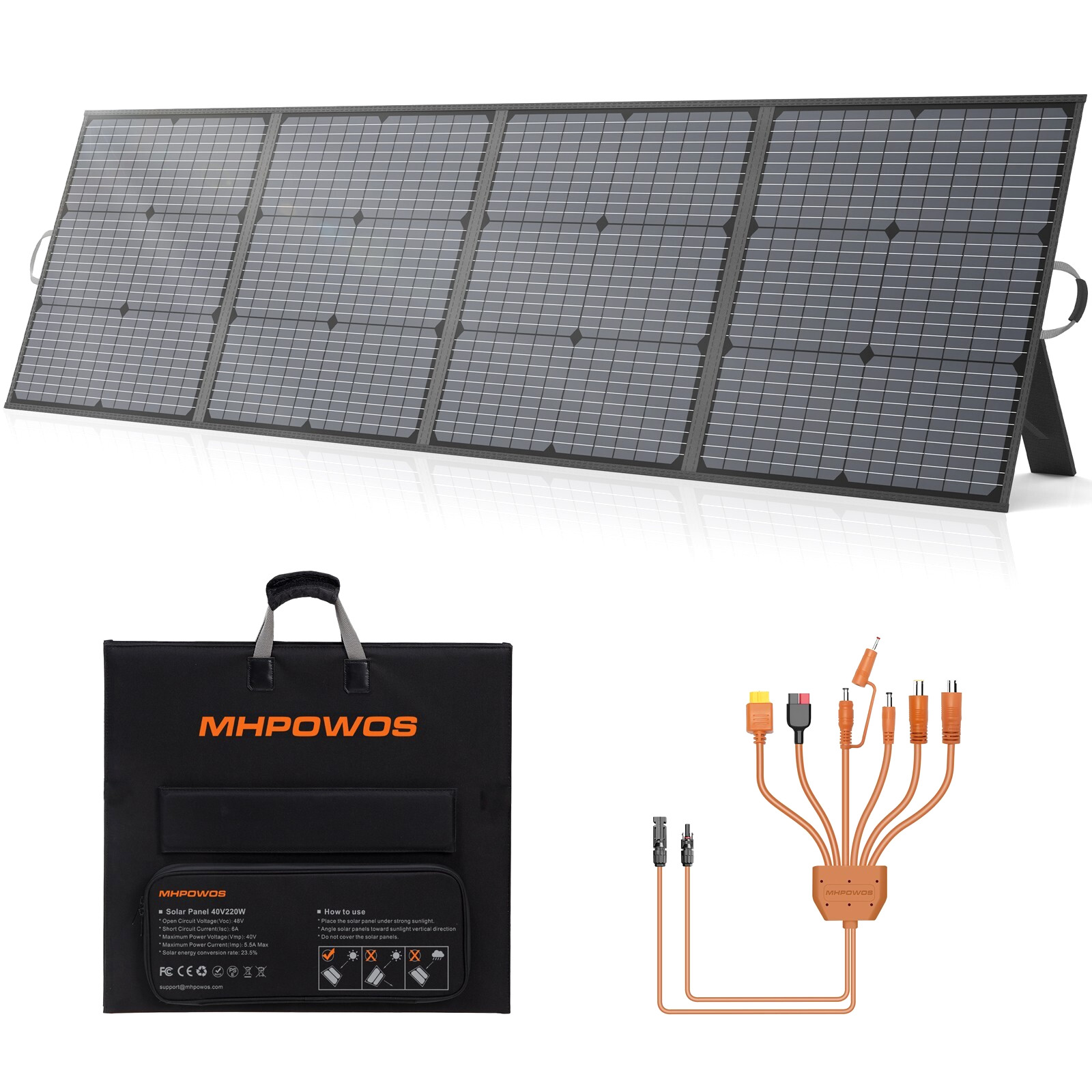 Solar Panel 220W for BLUETTI Portable Power Station AC180 1800W Solar Generator gallery