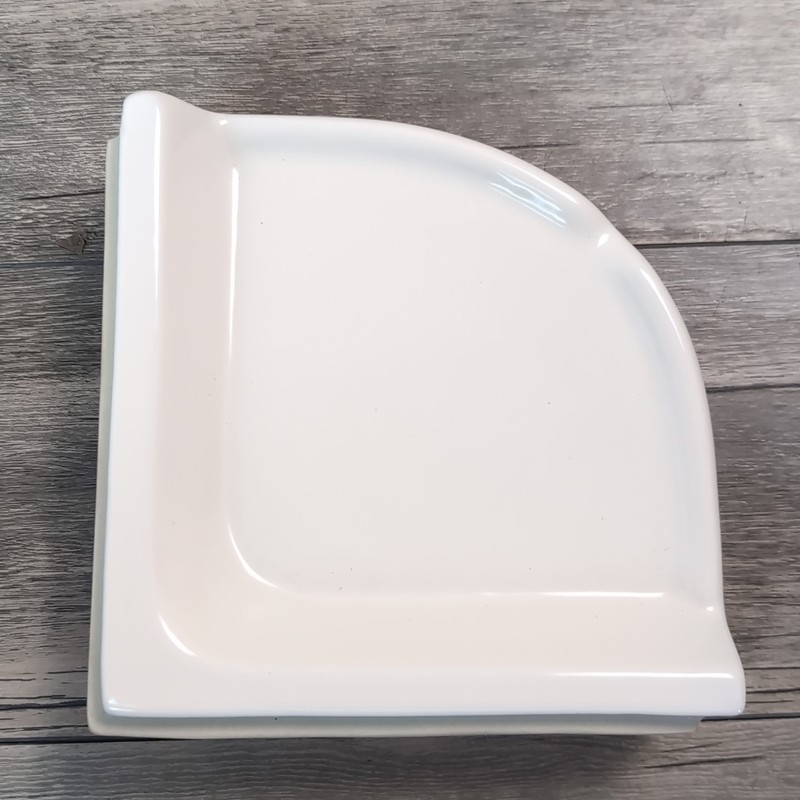 Ceramic Cream Corner WALL Mount Shower Bathroom Shelf Soap NEW Regal Title Co. gallery