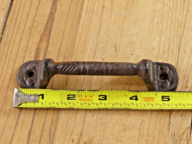 2 Cast Iron RUSTIC Barn Handle Gate Pull Shed Door Handles Fancy Drawer Pulls gallery