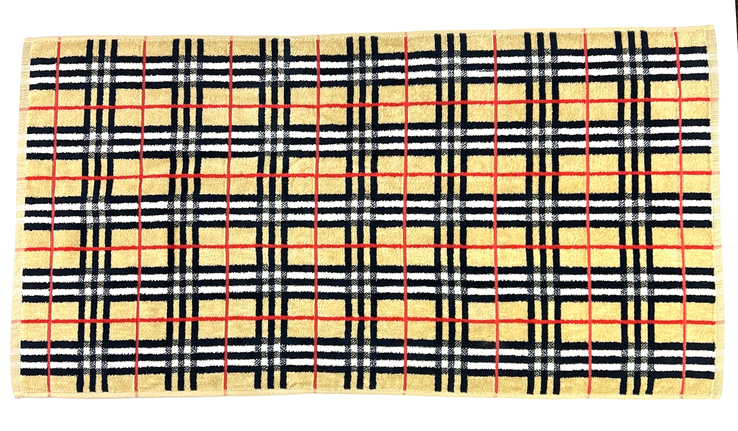 Burberry London Nova Check Golf Hand Towel Washcloth Beige Bath Terry 20”x28.5” gallery