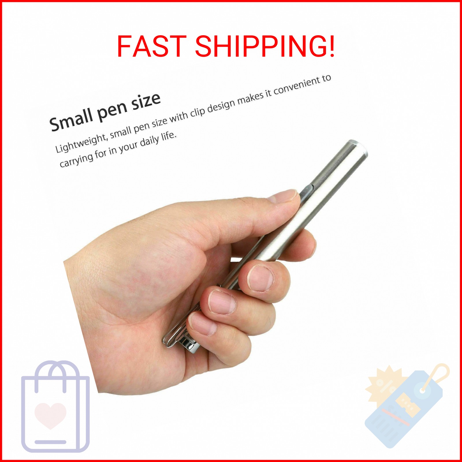 THE PERFECT PART USB Rechargeable Mini LED Flashlight | 5" Stainless Steel Clip gallery