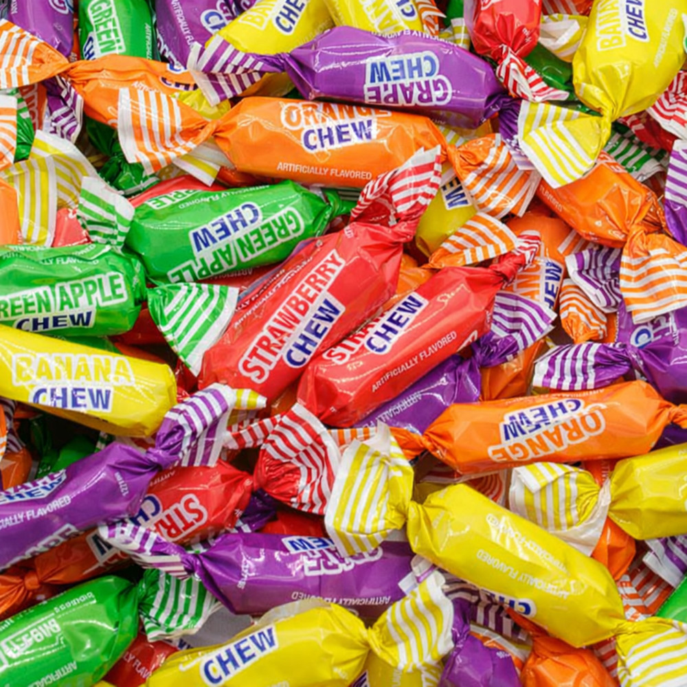 Fruit Chews Assorted Fruity Flavors, Classic Chewy Bulk Wrapped Candy (5 Pounds)