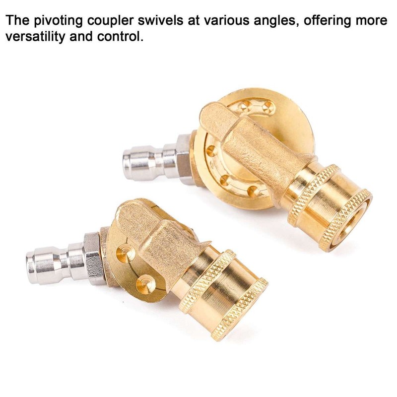 For Pressure Washer 1/4 " Quick Connect Pivoting Coupler Rotating Nozzle gallery
