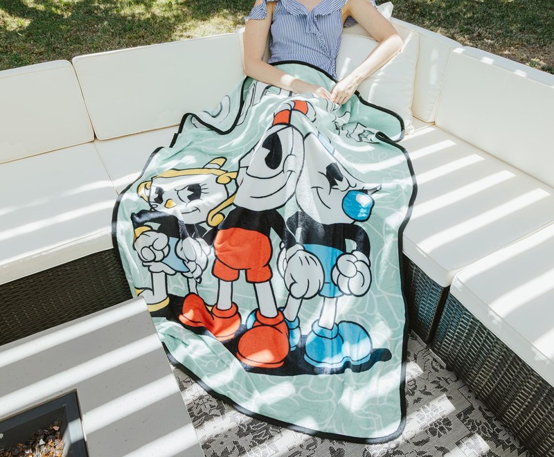 Cuphead Main Characters Fleece Throw Blanket | 45 x 60 Inches gallery