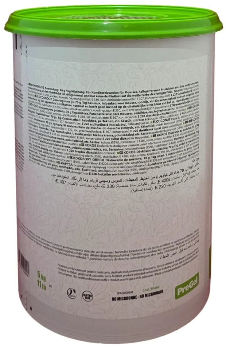 PreGel Coconut Gelato Flavoring Paste - 11 Lbs gallery