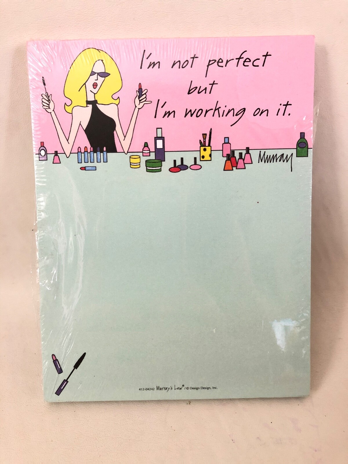 Leslie Moak Murray's Law I'M NOT PERFECT BUT..... Self Stick Note Pad 85 SEALED! gallery