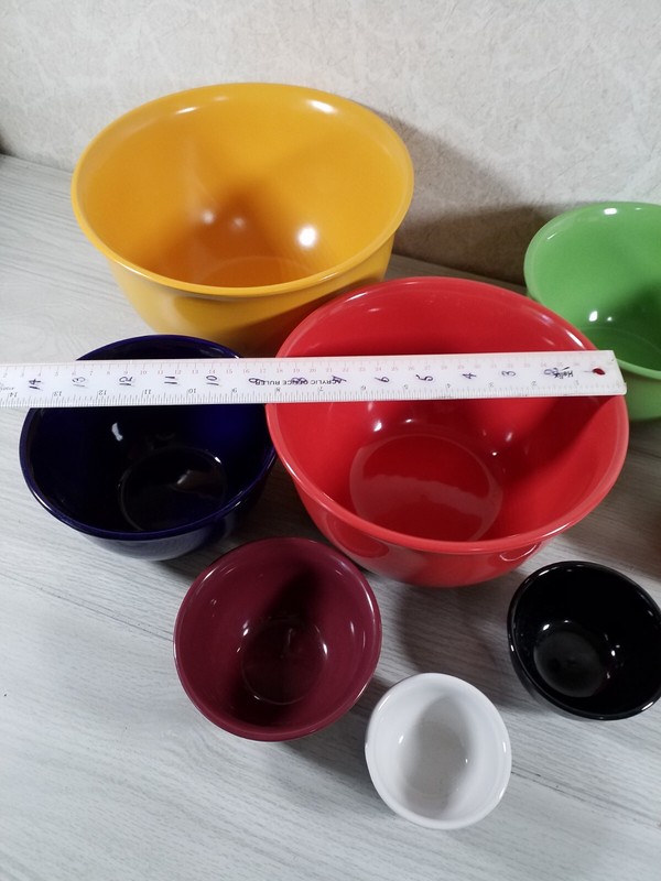 GANYMEDE ENT. Rainbow 8-Pc. Porcelain Nesting Mixing Bowls 3-9 inches gallery