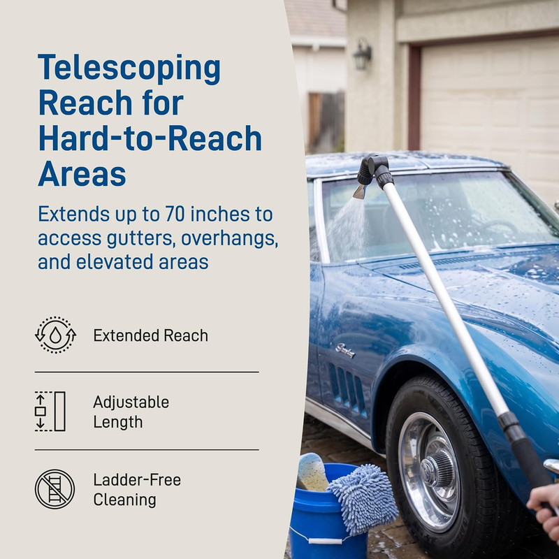 Orbit 58543 Telescoping Gutter Cleaning Wand, Silver gallery