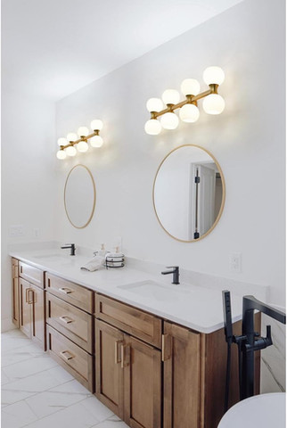 Modern Gold 8-Light Artemis Vanity - 480 Watts of Elegance gallery