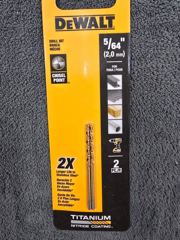 Dewalt 5/64 in Drill Bit DW1305 - Split 135° Point 2-Pc. ~ DW1305 gallery