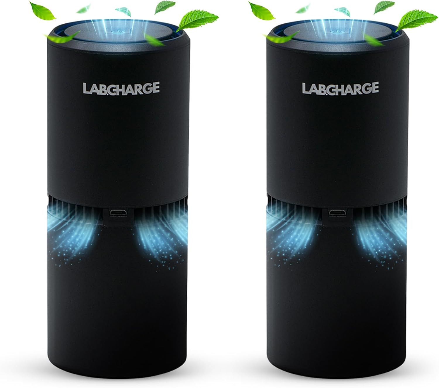 Labcharge Small Ionic Air Purifier for Home & Bedroom – Silent HEPA Filter – Cov gallery