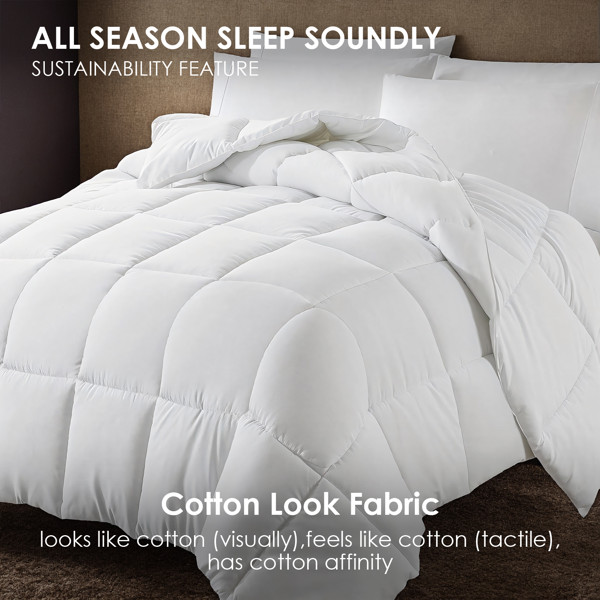 White Down Alternative Comforter All Season Machine Washable Breathable Queen gallery