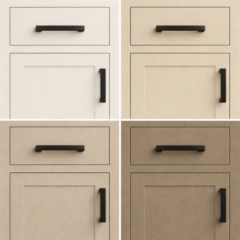 Pull Handle Knob Kitchen/Bath Modern Square Cabinet Hardware Matte Black 96mm gallery