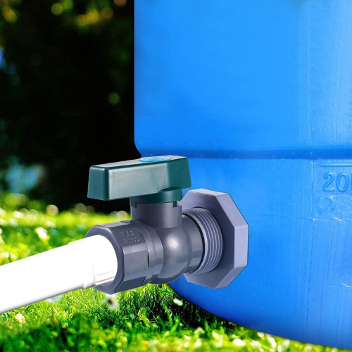 3/4 Inch Rain Barrel Spigot Kit -Water Barrel PVC Garden Diverter Kit with .. gallery