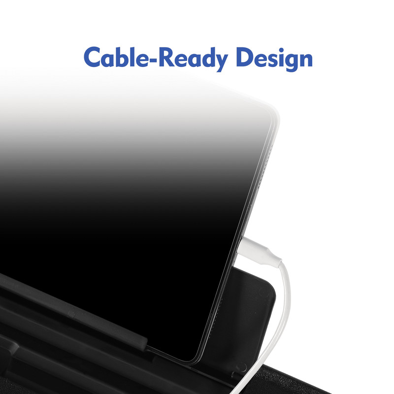 Portable Adjustable Personal Table with Cupholder and Tablet Holder, Black gallery