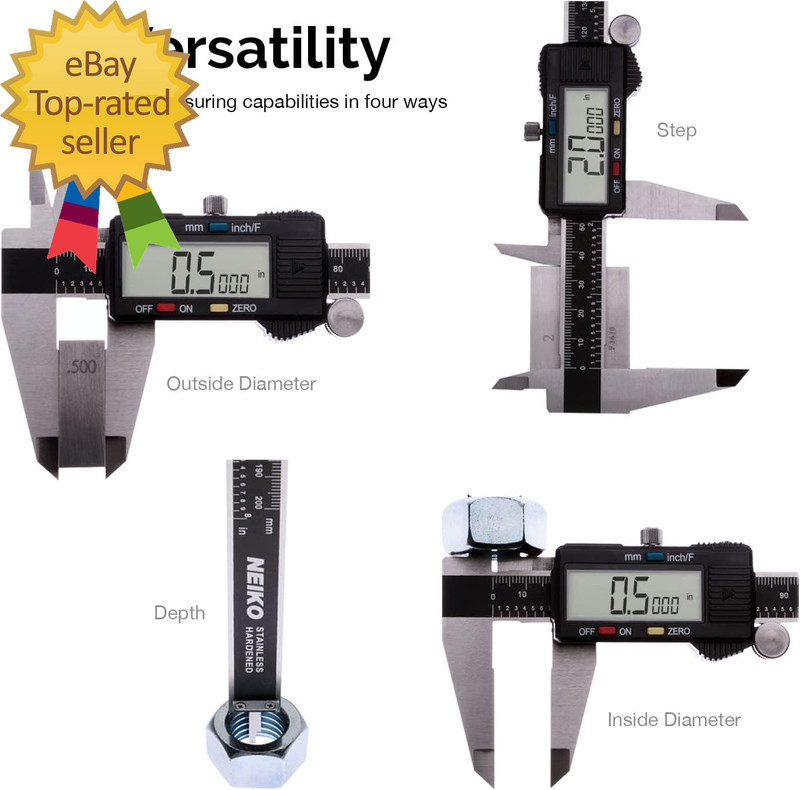 01407A Electronic Digital Caliper Measuring Tool 0 - 6 Inches Stainless Steel gallery