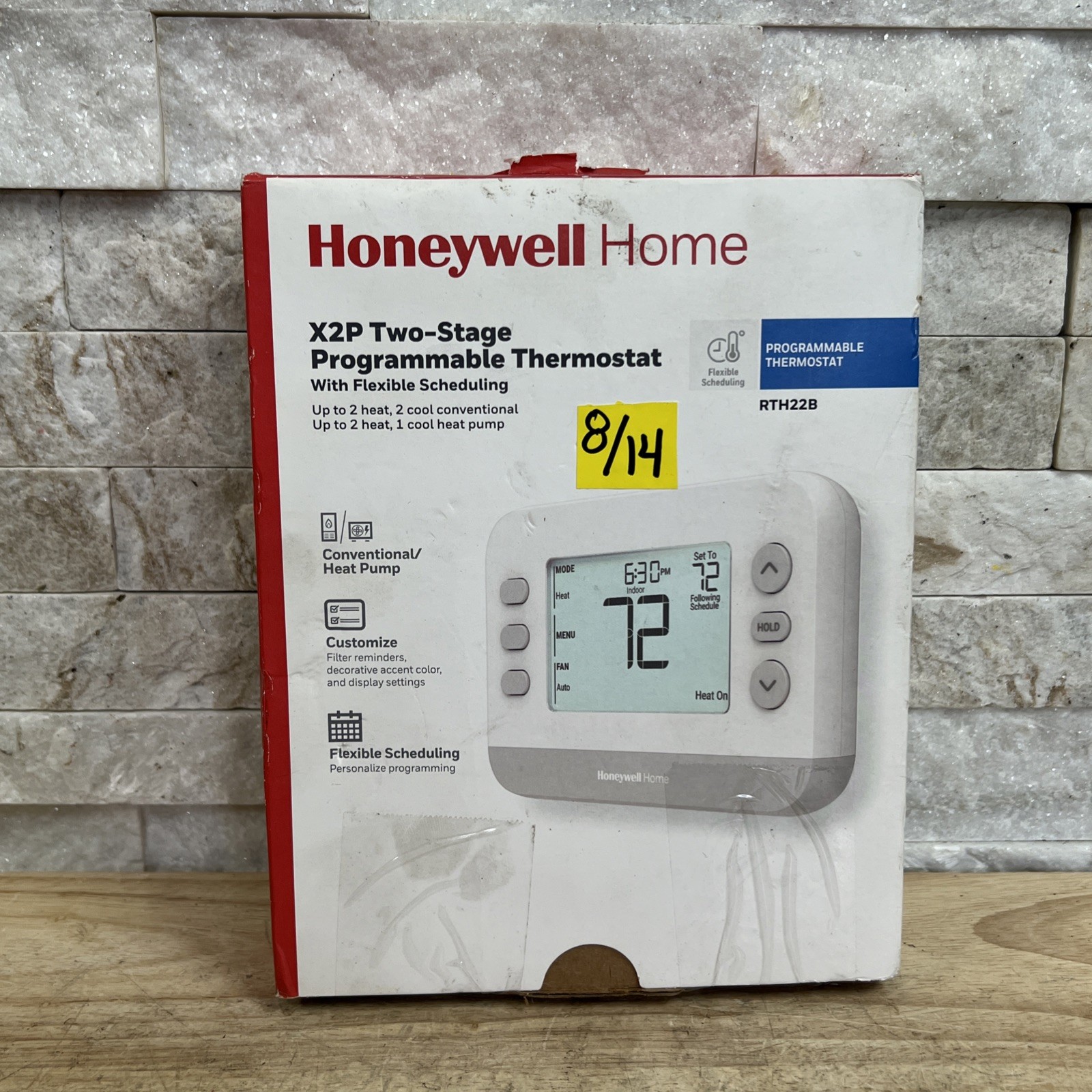 HONEYWELL RTH22B/N HOME X2P PROGRAMMABLE THERMOSTAT CONVENTIONAL AND HEAT PUMPS gallery