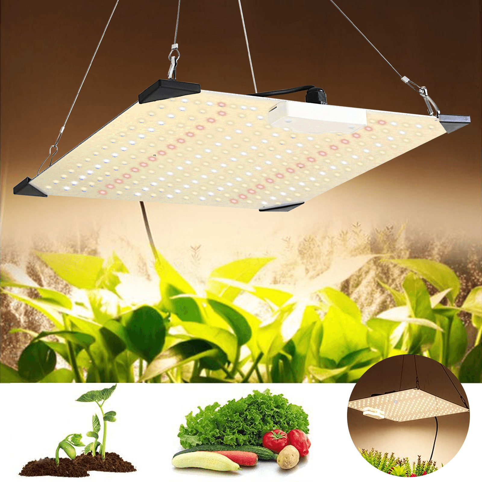 Grow Light 1000W Full Spectrum LED for Indoor Plant Growth 4x4 ft Coverage Area gallery